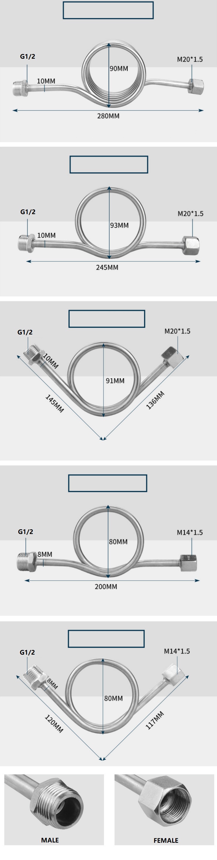 Pressure gauge siphon details